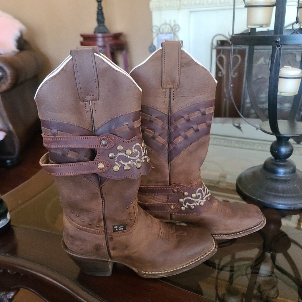 Reyme Cowboy Leather Boots Women